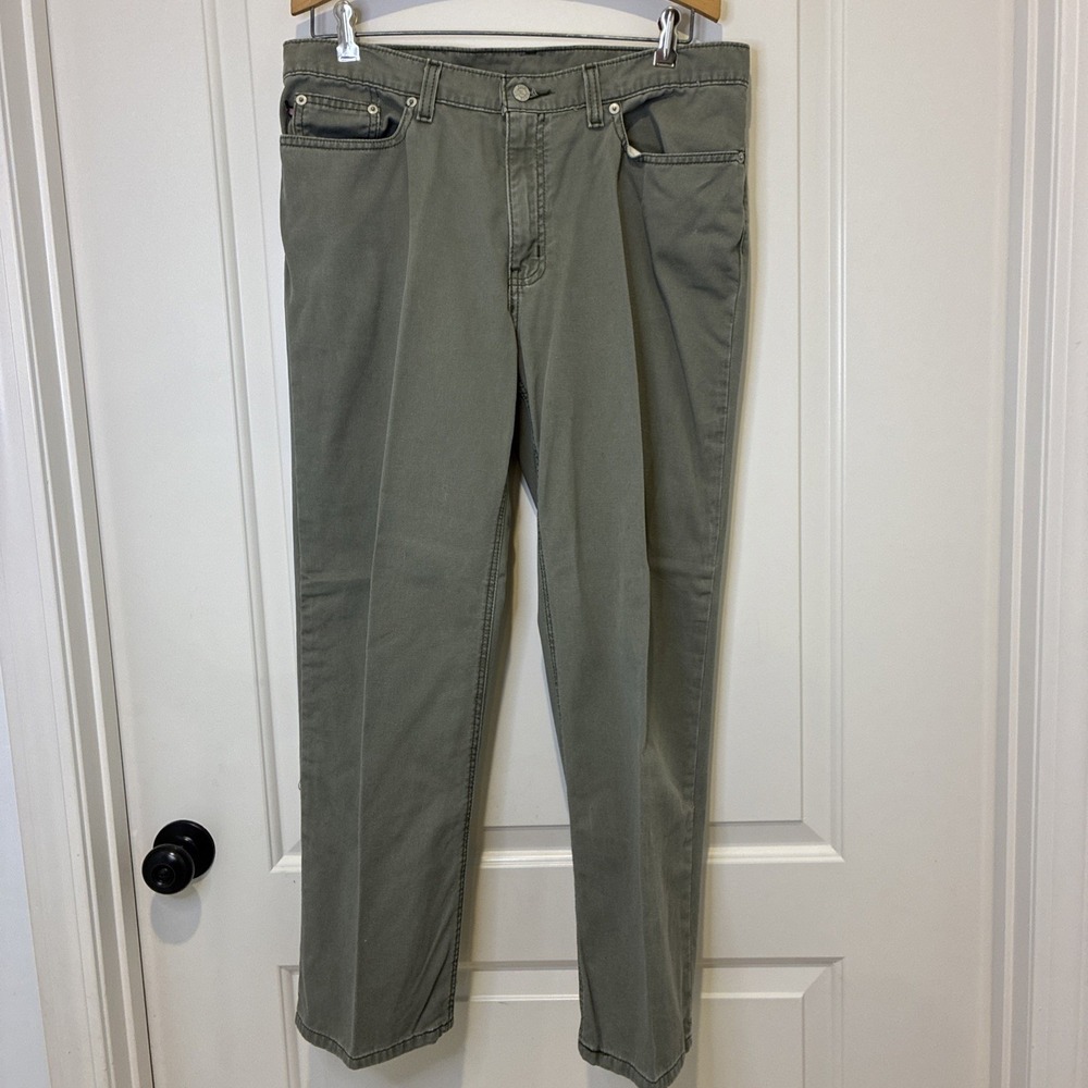 Polo Jeans Co Ralph Lauren Womens Cropped Saturday Jean Olive Green Size 12